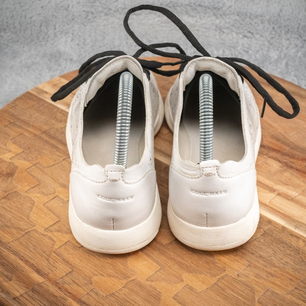 COLE HAAN Grandpro Tennis Sneakers White Perforated Shoes Sz 7.5 B - Picture 4 of 7